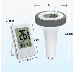 Digitální teploměr do bazénu FJ1, bílý