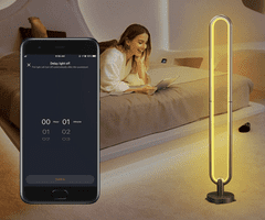 BOT Smart stojací LED lampa FL003 WiFi+BL, černá