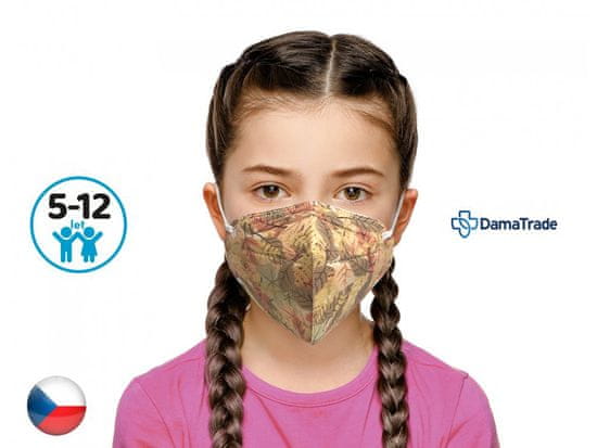 OnlineMedical 1x Český respirátor FFP2 vhodný pro děti - Podzimní listí