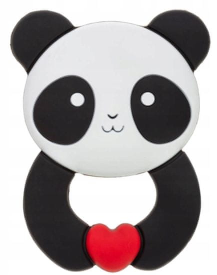 BOCIOLAND Silikonové kousátko - Panda, bílá,černá