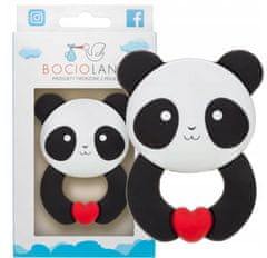 BOCIOLAND Silikonové kousátko - Panda, bílá,černá