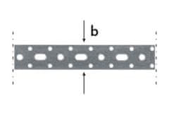 STREFA Páska montážní TM 4/10, 25x1,5x10bm zinkovaný plech / balení 10 ks