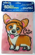 Norimpex Diamantové malování Welsh corgi 15x20cm se stojánkem