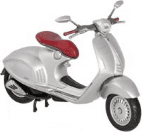 Welly Kovový skútr Vespa 946 stříbrný