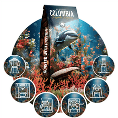 Blue Orca Fusion Colombia Fazenda Laguna, zrnková káva, 1 kg, Arabica/Robusta (75/25 %)