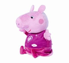 Peppa Pig 2v1 plyšové prasátko Peppa, hrající + světlo, růžový, 25 cm