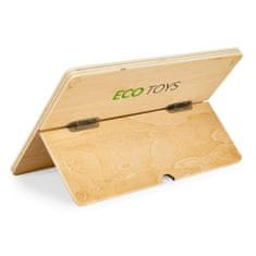 EcoToys Dřevěný vzdělávací tablet a magnetická tabule ECOTOYS