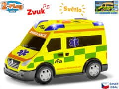 Mikro Trading 2-Play Traffic Auto ambulance CZ design 13,5 cm volný chod se světlem a zvukem