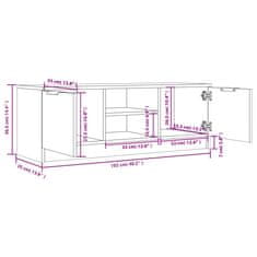 Vidaxl TV skříňka dub sonoma 102 x 35 x 36,5 cm kompozitní dřevo