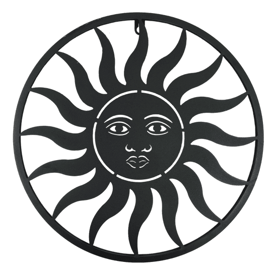 PRODEX Slunce kov černé velké 62 cm