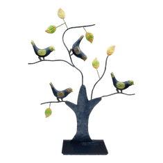 Strom s ptáčky kovový velký 57 x 45 cm
