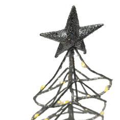 Stromek s hvězdou LED stříbrný 30 cm
