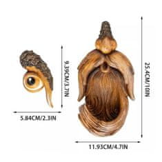 Netscroll Magická venkovní zahradní dekorace ve tvaru obličeje, která slouží zároveň jako krmítko pro ptáky, perfektní pro milovníky přírody a pozorovatele ptáků, oživte svou zahradu nebo terasu, BirdFeeder
