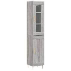 Vidaxl Skříň highboard šedá sonoma 34,5 x 34 x 180 cm kompozitní dřevo