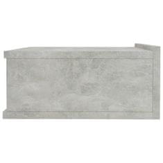 Vidaxl Plovoucí noční stolky 2 ks betonově šedé 40x30x15 cm kompozit