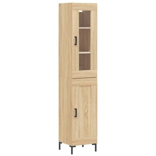 Vidaxl Skříň highboard dub sonoma 34,5 x 34 x 180 cm kompozitní dřevo