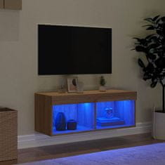 Greatstore TV skříňka s LED osvětlením dub sonoma 80 x 30 x 30 cm