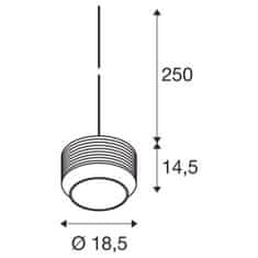 SLV BIG WHITE (SLV) PANTILO ROPE 19 závěsné svítidlo, 250 cm, E27, 15 W, stříbrná 1007596