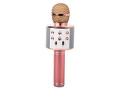 Verk 01377 Karaoke Bluetooth mikrofon, 1800mAh světle růžová