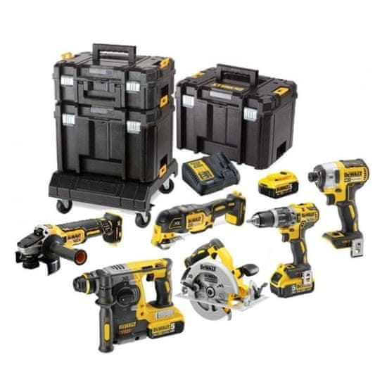 DeWalt DCK685P3T sada aku nářadí DCF887, DCH273, DCS570, DCG405, DCS355 TSAK 18V 3x5Ah