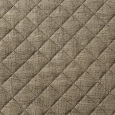 Eurofirany Dekorativní přehoz na postel LEN 70x160 tmavě béžový prošívaný geometrický vzor