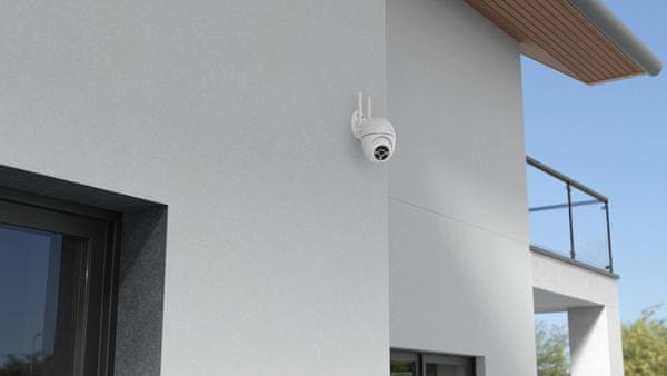 Tesla Smart Camera Outdoor PTZ do exteriéru outdoor kamera WiFi vonkajšia kamera Wifi pripojenie napájania zo zásuvky hlasové ovládanie mobilnej aplikácie detekuje pohyb aj zvuk záznam na cloud microSD nvr full 4K rozlíšenie záznamu ovládacia aplikácia PTZ funkcia polohovateľná kamera IP64 obojsmerné audio obojstranná komunikácia ovládanie aplikácie nočné videnie IR dosvit otočná hlava kamery