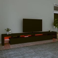 Vidaxl TV skříňka s LED osvětlením černá 290 x 36,5 x 40 cm