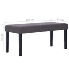 Vidaxl 281309 Bench 106 cm Grey Faux Leather