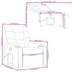 Vidaxl Masážní polohovací křeslo vínové umělá kůže