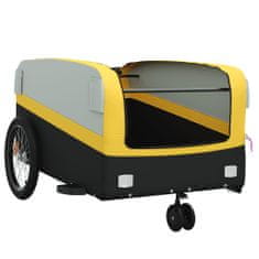Vidaxl Vozík za kolo černý a žlutý 45 kg železo