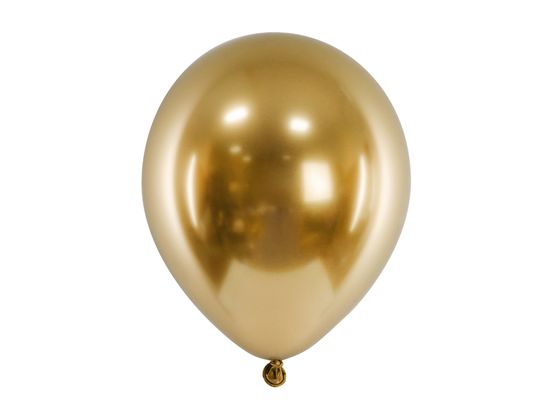 PartyDeco Saténové balónky zlaté 46cm 5ks