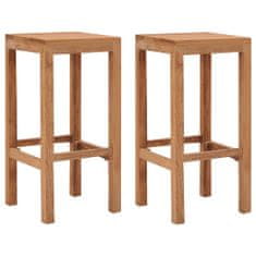 Vidaxl Barové stoličky 2 ks masivní teakové dřevo