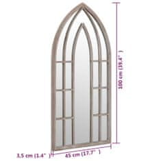 Vidaxl Zrcadlo pískové 100 x 45 cm železo do interiéru