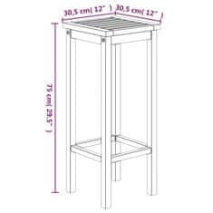 Vidaxl 5dílný zahradní barový set masivní akáciové dřevo