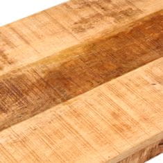 Vidaxl Lavice 110 cm masivní hrubé mangovníkové dřevo a ocel