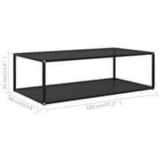 Vidaxl 322903 Coffee Table Black 120x60x35 cm Tempered Glass