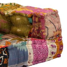 Vidaxl 2místný modulární pouf patchwork textil