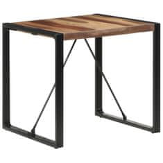 Vidaxl Jídelní stůl 80 x 80 x 75 cm masivní dřevo sheeshamový povrch