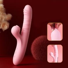 Velký růžový orgasmický vibrátor g-bod sání klitorisu