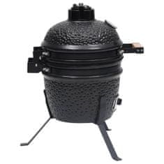 Vidaxl Zahradní gril a udírna 2 v 1 Kamado keramický 56 cm černý