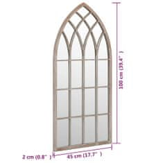 Vidaxl Zrcadlo pískové 100 x 45 cm železo pro použití v interiéru