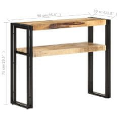 Vidaxl Konzolový stolek 90 x 30 x 75 cm hrubé mangovníkové dřevo