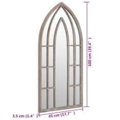 Vidaxl Zahradní zrcadlo pískové 100 x 45 cm železo pro použití venku