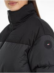 Tommy Hilfiger Černý dámský prošívaný kabát Tommy Hilfiger New York Puffer Maxi M