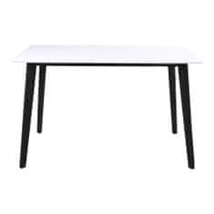 LEVNOSHOP Bílý jídelní stůl s černou konstrukcí Bonami Essentials Vojens, 120 x 70 cm