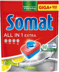 Somat All in 1 Extra tablety do myčky nádobí Lemon 100 ks