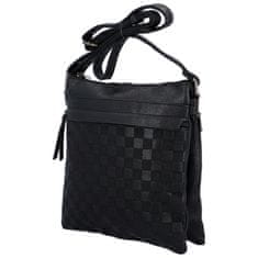 ERICK STYLE Dvoukomorová dámská koženková crossbody Hugo, černá