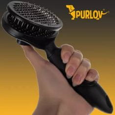 sapro Samočistící kartáč na psy a kočky Purlov 18905, Hair Brush