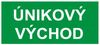 Fotoluminiscenční bezpečnostní tabulka - Únikový východ 198 x 90 mm