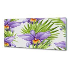 Wallmuralia Skleněný panel do kuchynské linky Orchidej 125x50 cm